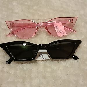 NEW BP Pink Cat Eye, and Black Cat Eye Brand unknown sunglasses